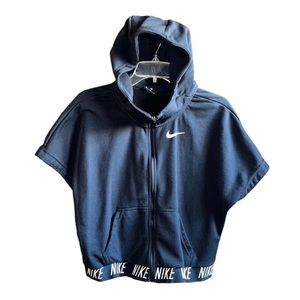 Nike Big Girl's Short Sleeve Hoodie size L Black